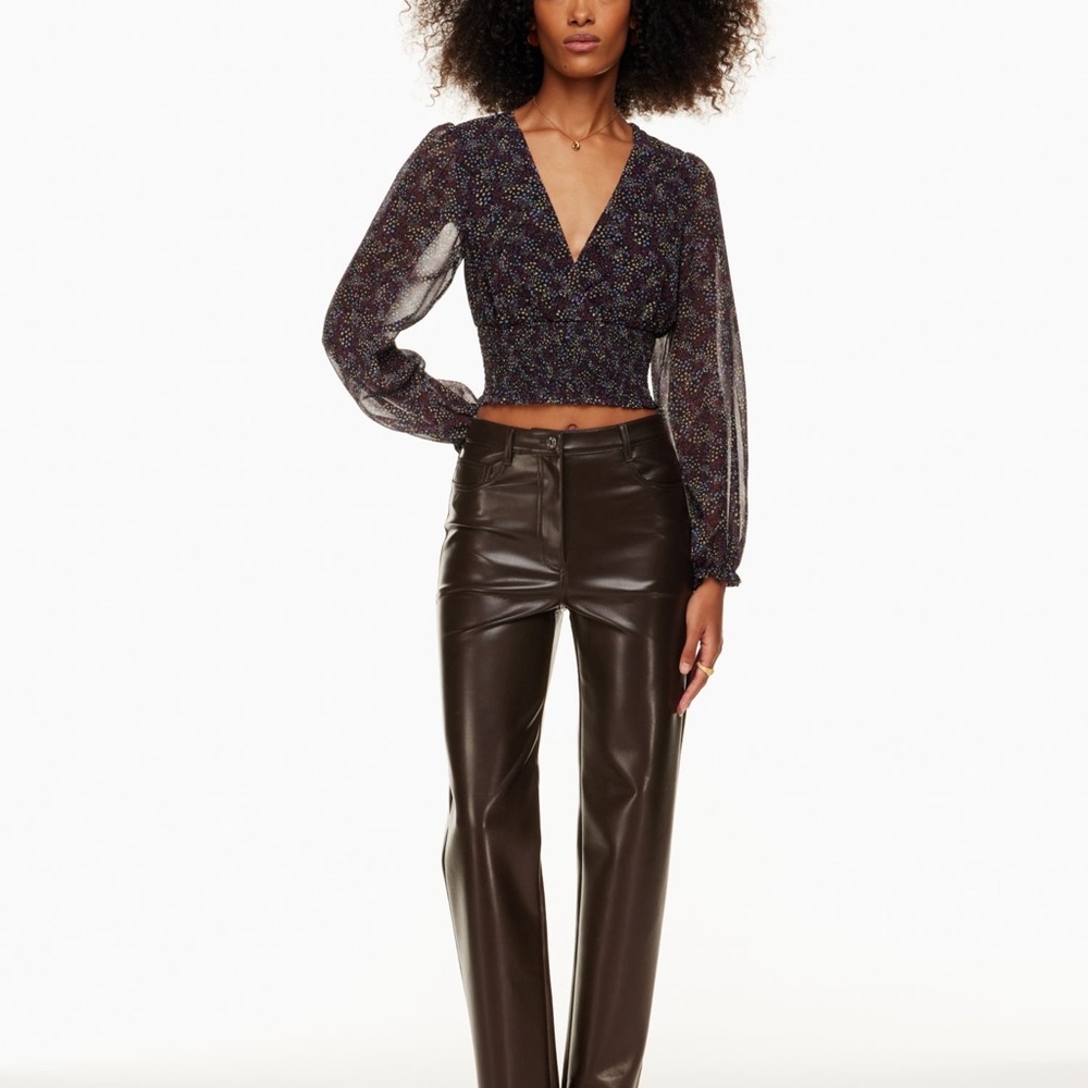 Aritzia Wilfred Melina Pant in Rich Mocha Brown